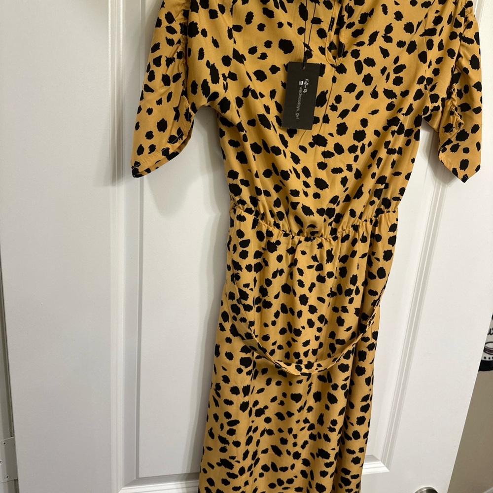 Leopard Print Midi Dress